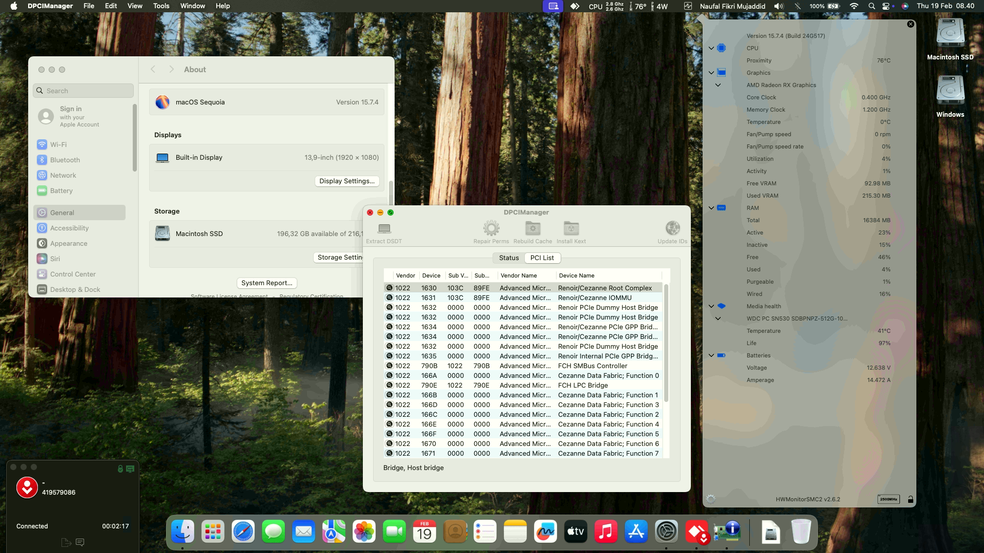 HP 14S FQ2XXX [Barcelo   AMD Ryzen 5 5625U + Radeon RX Vega 7 + I2C]   OpenCore 2
